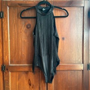 NWOT SHEIN FRINGE SLEEVELESS BODYSUIT